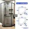 Mampara de Vidrio Templado Integrada para Ducha Puerta Corredera Baño Higiene Ducha Corredera Arco Redondo Nuevo