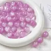 Cuentas de Resina Ojo de Gato Cielo Estrellado Forma de Corazón Suave de 16 mm para Bolígrafos de Cuentas DIY, Cadena de Teléfono, Llavero, Colgante para Bolsa de Coche