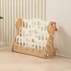 Estante infantil simples casa de chão de pé bebê brinquedo rack de armazenamento jardim de infância rack de livros de plástico dos desenhos animados rack de livros ilustrados