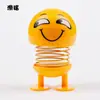 Muñeco con Muelle de Cara Sonriente Emoji Montado en Coche Decoración de Coche Adorno para Coche Tendencia de Tiktok Celebridad de Internet