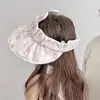 Chapéu de Sol Fofo para Crianças, Proteção UV de Verão, Fino, Menina Bebê, Aba Larga, Chapéu de Sol