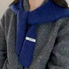 Estilo Coreano Estilo Perezoso Retro Simple Versátil Chal de Punto Bufanda de Moda Casual Estilo Hong Kong Chal en Capas para Mujer