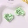 Serie de Colores Macarrón Dopamina de Principios de Primavera Accesorios para el Cabello, Pendientes, Llavero y Colgantes con Corazones de Abalorios Estilo Fresco