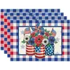 Manteles Individuales de la Serie de Celebración del 250 Aniversario de la Fundación de los Estados Unidos, Nuevos Productos Más Vendidos en Combinaciones de Colores Azul, Rojo y Blanco, Directamente del Fabricante
