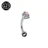 Novo Anel para Sobrancelha Banana de Titânio G23 da Amazon, Piercing para Sobrancelha, Contas de Garra de Dragão, Joia para Piercing em Liga de Titânio F136 Anel para Sobrancelha