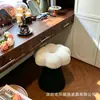 Silla de Maquillaje Estilo Crema Dormitorio Nube Uñas Artísticas Taburete Taburete de Maquillaje Tocador Principal Taburete Giratorio para Tocador Flor