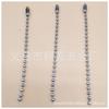Os fabricantes fornecem 2.4 * 12CM cor cor, cadeia de contas de metal tag cadeia de grânulos de prata, cadeia de onda de ferro