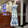Yunnan Dali Guizhou saia de amarrar tingida à mão com corante azul vegetal novo vestido turismo vestuário étnico atacado