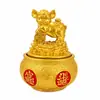 Bacia de Tesouro dos Doze Signos do Zodíaco Ornamento Giratório para Atrair Riqueza e Tesouro, Peça Decorativa para Sala de Estar, Escritório, Mesa e Presentes de Cerimônia de Abertura