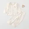 Conjunto de Algodón Puro para Bebé Primavera/Otoño para Niños y Niñas Recién Nacidos, Clase A, Sin Etiquetas, Manga Larga Ropa de Casa Conjunto de Dos Piezas