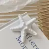 Pinza para el pelo azul de estrella de mar dulce y femenina de verano, lindo clip lateral de pico de pato para vacaciones en la costa, accesorios para el pelo