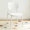 Silla de plástico, silla con respaldo engrosado de restaurante nórdico, silla para mesa de comedor en casa, silla de comedor comercial, taburete moderno simple