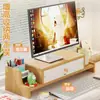 Suporte Ajustável em Altura para Computador, Suporte de Posicionamento de Monitor para Mesa de Escritório, Mesa de Trabalho com Prateleira de Armazenamento com Gaveta, Suporte para Laptop