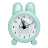 Reloj despertador metálico mini al por mayor del fabricante, Reloj despertador de dibujos animados de conejito lindo, Reloj de escritorio para estudiantes infantiles