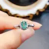 Anillo Popular Europeo y Americano de Esmeralda Natural Plata de Ley 925 Soporte Vacío de Mariposa Incrustado con 4*6mm Envío Directo