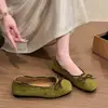 Zapatos de Ballet para Mujer de Verano 2026 Nuevos, Tacón Bajo con Lazo, Suela Suave Cómoda, Moda, para Viajar, Gamuza
