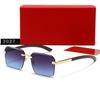 Nuevas Gafas de Sol sin Montura para Hombre y Mujer Tendencia de Moda Gafas Casuales para Conducir Viajar Vacaciones 3027