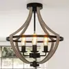 Luminária de teto branch americana de fazenda dedicada transfronteiriça estilo industrial retrô para cozinha sala de jantar corredor luminária de teto 110V