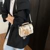 Bolso de Mano Casual Simple de Alta Gama para Mujer 2025 Verano Nuevo Estilo Empalmado Estilo Extranjero Trabajo y Desplazamiento Bolso Bandolera de Hombro