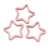 Llavero de estrella de cinco puntas con pintura de color, anillo plano, llavero, color caramelo, gancho, hecho a mano, DIY, accesorios para bolsa, muñeca