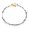 Pulseira Clássica Prateada para Meninas Corrente Básica Joia de Moda de Rua Tendência de Berloque Europeu