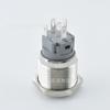 19mm con Anillo Lámpara Símbolo de Encendido Cabeza Plana Reset Interruptor Metálico 5 Pines Puede Ser Soldado/Ensamblado Cabeza Plana