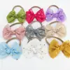 Faixas de Cabeça e Tiara para Bebês e Crianças, Acessórios de Cabelo Versáteis Criativos com Laços Estampados em Dourado, Faixas de Cabeça que Não Danificam o Cabelo, Adequadas para Cabelos Finos de Menininhas