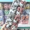 Boneca de Pelúcia Gato Kt com Laço Xadrez Fofo Desenho Animado Elástico de Cabelo Xadrez Elástico de Borracha Doce para Menininha Faixa de Cabeça