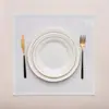 Guardanapo de Algodão Puro com Aparência de Linho, Pano Quadrado Simples para Mesa de Jantar, Toalha de Mesa, Suporte para Fornecimento Transfronteiriço, Personalização, Atacado
