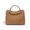 Novedad 2025 Bolso de Mano Casual con Lazo Esmerilado Moda Europea y Americana Bolso Cruzado Casual Bolso Tejido Popular en Internet de un Solo Hombro