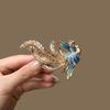Broche Nuevo de Tendencia Nacional Estilo Palacio Fénix Azul 2025, Lujoso y Lujoso Corsage para Cheongsam, Pin de Accesorios para Abrigo de Lana