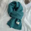 Cachecol de lã macio e fofo para mulheres, cachecol de tricô quente e grosso de inverno, aquecedor de pescoço estilo ins para estudantes, fabricante