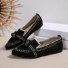 Novo 2024 Primavera Apontou Sapatos Baixos Comércio Transfronteiriço plus size Moda Voando Tecido Slip-on Sapatos Femininos Casuais