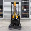 Excavadora Pequeña de 1 Tonelada Motor Refrigerado por Agua Aflojamiento de Suelo Duro Suelo Congelado Excavadora Perforación Rotura Excavadora