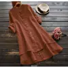 Em estoque 2023 Primavera/Verão novo estilo ebay amazon cardigã feminino cor sólida botão algodão linho camisa longa manga longa feminina