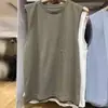 Camiseta sin mangas de mezcla de algodón para hombre y mujer 2026 Verano Color Sólido Absorbe el Sudor Camiseta sin Mangas 482760/475363