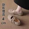Zapatos de mujer de estilo coreano de un solo color con plataforma interior, estilo relajado 2026, punta redonda, boca poco profunda, diseño de lunares, suela suave casual