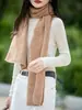 Nuevo Chal Coreano Otoño e Invierno 2024 100% Lana Pura Bufanda Cálida de Moda para Mujer con Bufanda de Estilo Relajado