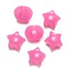 Cuentas perforadas de dos colores con forma de estrella de cinco puntas en forma de gelatina acrílica, para hacer pulseras, collares y accesorios con cuentas.