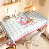 Toalha de Mesa Desenho Animado, Sem Lavagem, Impermeável, À Prova de Óleo, Resistente ao Calor, Estilo Dopamina Creme, Toalha de Mesa Retangular, Protetor de Mesa, Chá
