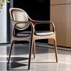 Silla de Comedor de Nogal Negro Norteamericano Silla de Madera Maciza de Alta Gama China Silla de Ocio de Diseñador para Hotel Casa Grande Plana