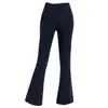 Roupas de Yoga Verão Feminino Calça Flare Cintura Alta Elástica Aperta Barriga Aperta Corpo Esportes Lazer Yoga Calça Flare