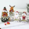 Decoraciones Navideñas Nuevas Transfronterizas Árbol de Navidad Colgantes Pequeños Copo de Nieve Placa Dorada Letras Viejo de la Navidad Muñeco de Nieve Colgantes para Ventana