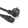Cable de alimentación con enchufe de cola estándar europeo Codo estándar europeo Enchufe redondo de 2 pines Cable de alimentación de CA Cable de alimentación para chasis de computadora europeo