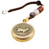 Llavero de cobre auténtico con doce monedas redondas del zodíaco, cuentas de latón Xiangyun, colgante de llave, joyería, decoración, puesto de viaje, transmisión en vivo