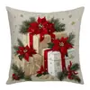 Nueva Funda de Almohada Guirnalda de Campana de Papá Noel de Felpa Corta para Festival Decoración Navideña Funda de Cojín para Sofá Venta al por Mayor