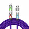 Coluna de luz linha de dados quatro em um 240W carregamento super rápido linha de carregamento de celular dois para dois luz de respiração carro multifuncional