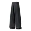 Calça de Terno de Veludo Lã Dupla Face Estilo Coreano de Inverno Calças Largas Soltas Calças Casuais Tendência Masculina Calças com Forro de Lã