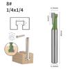 Cortador de Ojal 6 Piezas Verde Acero de Tungsteno Doble Filo Fresadora Cortador de Ranura en T Agujero de Cerradura Agujero para Colgar Marco de Fotos Broca para Router Carpintería