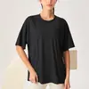 Ropa de Yoga Deportiva de Manga Corta para Mujer Primavera y Verano Holgada Fitness Running Secado Rápido Camiseta de Manga Corta Traje Transpirable de Pilates
